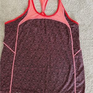 Nike Pink Speckled Racerback Tank with Neon Trim